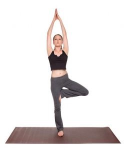yoga poses - Tree Pose position (vrksasana)